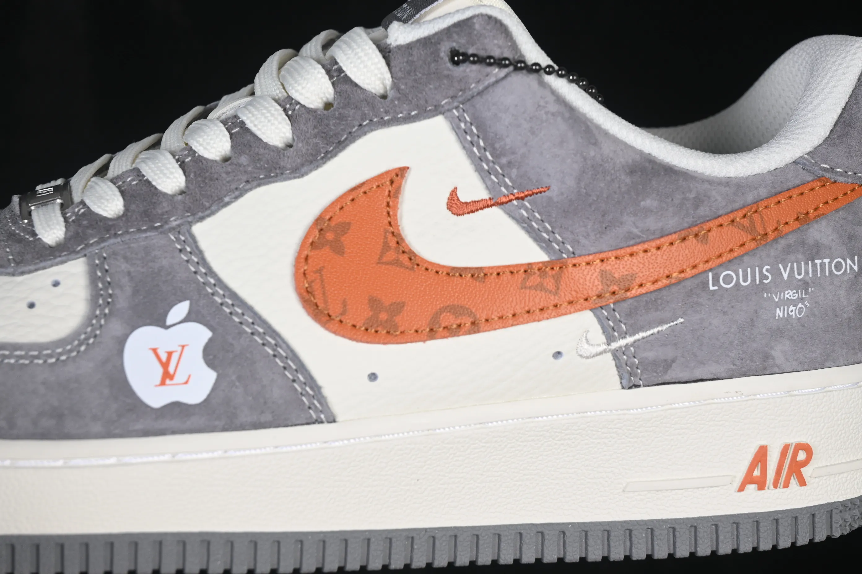 All Categories Nk Air Force 1 Air Force Series Nk Air Force 1 Low Air Force Low Nike Air Force 1'07 Low Gray Orange Private Collection Air Force One Low Casual Shoes DC9486-109